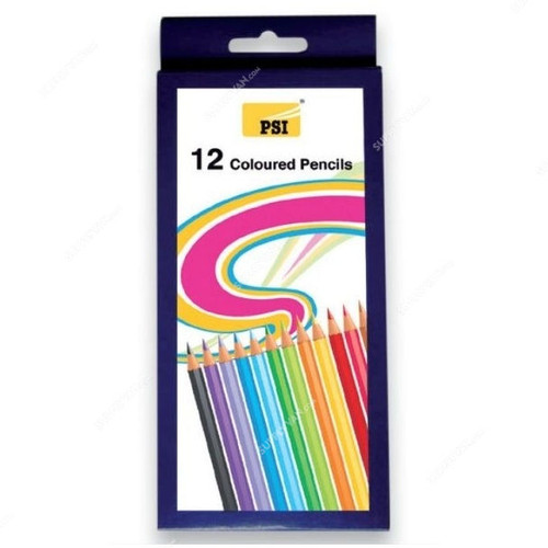 PSI Color Pencil, PSCP8881-12, Multicolor, 12 Pcs/Box