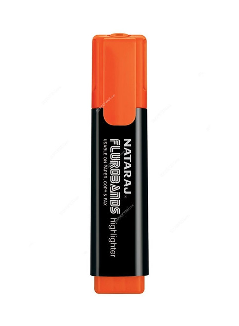 Nataraj Flurobands Highlighter, HP210806003, 2.5MM, Orange