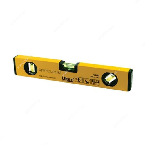 Uken Spirit Level, U6460, 60 Inch, 0.5 mm/m, 45 Degree, Horizontal/Vertical