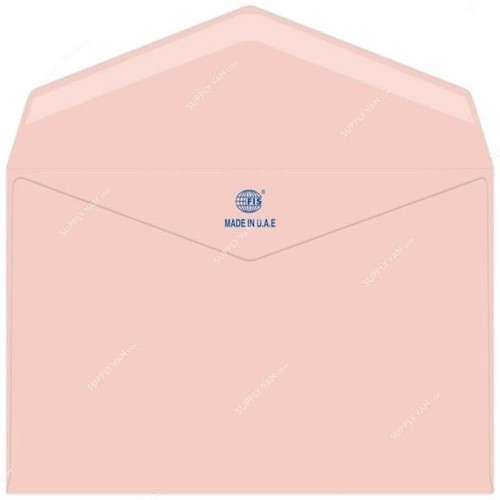 FIS Glued Envelope, FSEE1028GPIB25, 4 x 9 Inch, 100 GSM, Pink, PK25