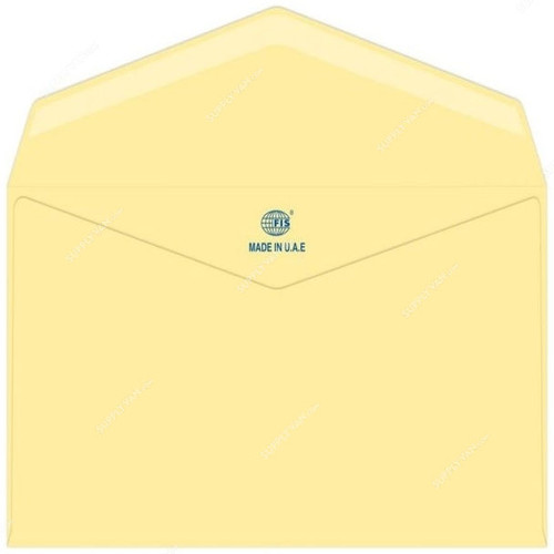 FIS Glued Envelope, FSEE1028GCRB25, 4 x 9 Inch, 100 GSM, Cream, PK25