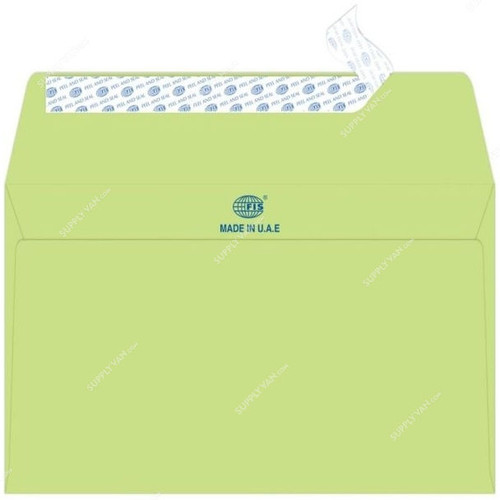 FIS Peel and Seal Envelope, FSEE1043PGRB25, 110 x 220MM, 100 GSM, Green, PK25