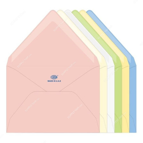 FIS Glued Envelope, FSEE1024GB625, 136 x 204MM, 100 GSM, Multicolor, PK25