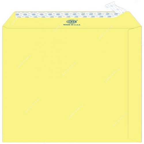 FIS Peel and Seal Envelope, FSEC8033PY50, 10 x 7 Inch, 80 GSM, Pastel Yellow, PK50