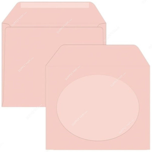 FIS CD Envelope with Window, FSEE1021GWPB25, 125 x 125MM, 100 GSM, Pink, PK25