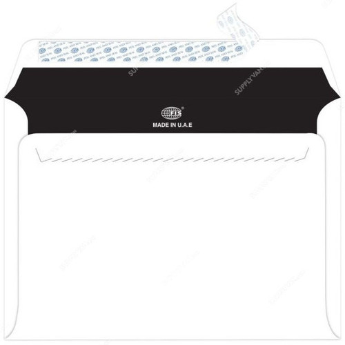 FIS Left Window Peel and Seal Envelope, FSWE1026PLSBK25, 162 x 229MM, 100 GSM, Black and White, PK25