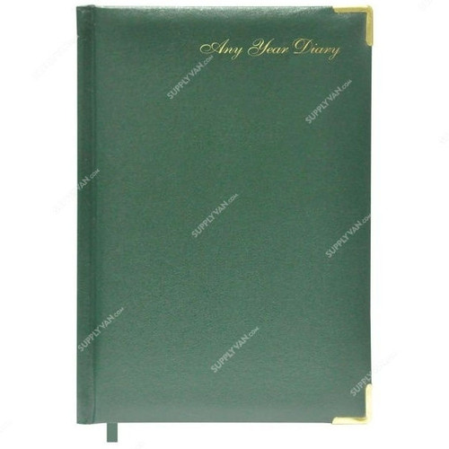 FIS Undated Any Year 31UDE Diary, FSDI31UDEGR, 148 x 210MM, 384 Pages, Green