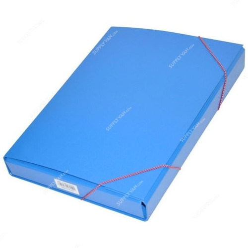FIS Polypropylene Document Holder with Elastic Band, FSBD1201BL, 210 x 330MM, Blue