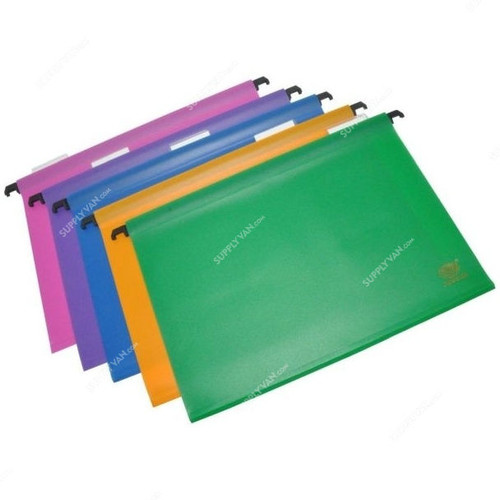 FIS Polypropylene Hanging Files with Indicator, FSHF01AS, 260 x 365MM, Multicolor, PK5