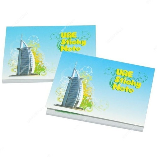 FIS UAE Burj Al Arab Design Sticky Notes Set, FSPO4350D4, 50 Sheets, 3 x 4 Inch, Blue, PK2