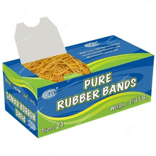 FIS Pure Rubber Band, FSRB21, 21 Size, Brown