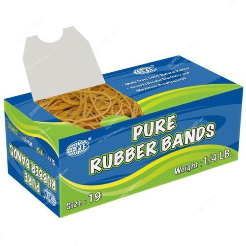 FIS Pure Rubber Band, FSRB19, 19 Size, Brown