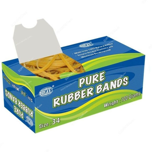 FIS Pure Rubber Band, FSRB10034, 34 Size, Brown