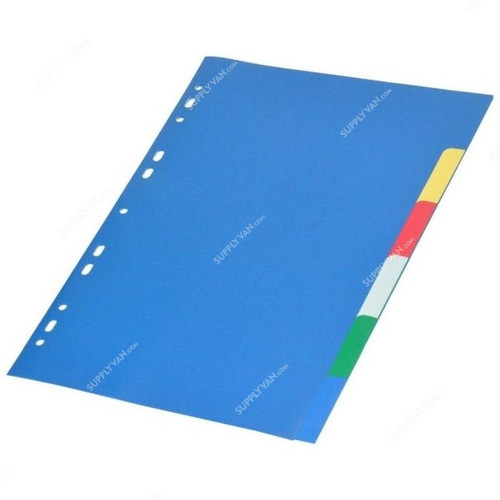 FIS 6 Colors Index Divider, Polypropylene, Plain, A4, Multicolor