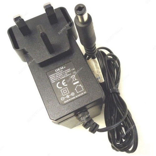 Power Supply Adapter Charger, 12V, Black