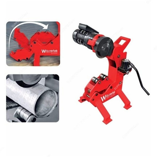 WASSERTEK Hydraulic Pipe Cutter, HCUT12, 750W, 24 RPM, Red