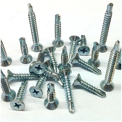 Patta Self Drilling Screw, SDSCSKZNC, Zinc Plated, M8 x 2 Inch, PK1000