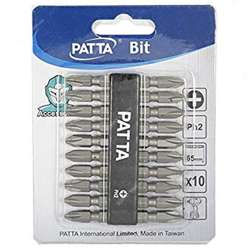 Patta Bits and Socket Blister, 1/4 Inch x 65MM, PK5