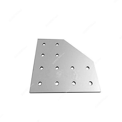 Extrusion 90 Degree Angled Reinforcement Flat Plate, 30 Series, Aluminium, 60 x 60MM, Silver