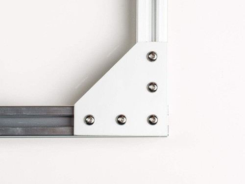 Extrusion 90 Degree Angled Reinforcement Flat Plate, 45 Series, Aluminium, 45 x 45MM, Silver Extrusion 90 Degree Angled Reinforcement Flat Plate, 45 Series, Aluminium, 45 x 45MM, Silver