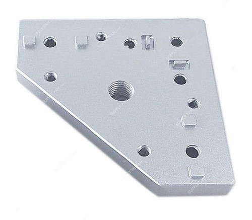 Extrusion M12 Connecting Face Plate, 40 Series, Aluminium, 40 x 40MM, Silver, PK2