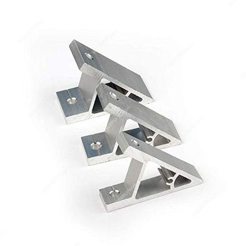 Extrusion 45 Degree Corner Bracket, 60 Series, 2 Hole, Aluminium