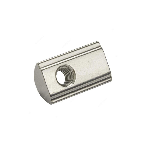 Extrusion Half Round T-Nut, 45 Series, Stainless Steel, M8, PK50