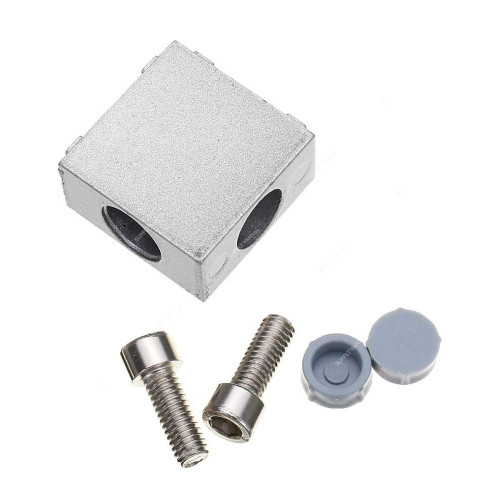 Extrusion Corner Connector, 2 Hole, Aluminium, PK2