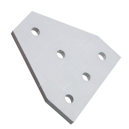 Extrusion Reinforcement Flat Plate, 30 Series, 5 Hole, Aluminium, 30MM
