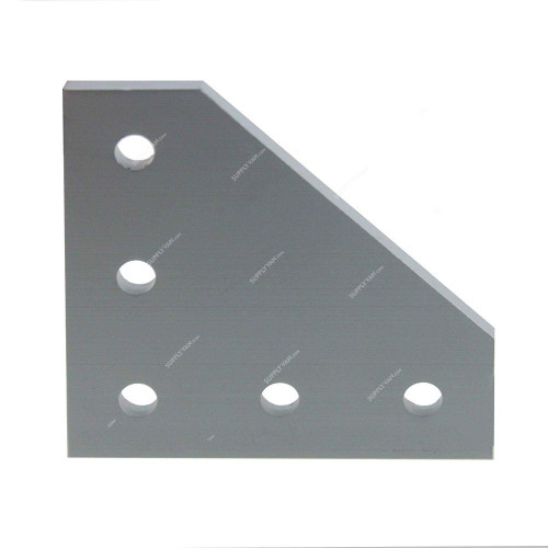 Extrusion 90 Degree Reinforcement Flat Plate, 40 Series, 5 Hole, Aluminium, 40MM