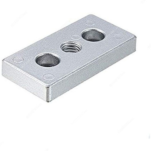 Extrusion Connecting Face Plate, 40 Series, 3 Hole, Aluminium, 40 x 80 MM, PK2
