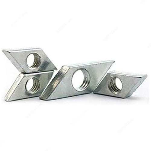 Extrusion Diamond Nut, 40 Series, Iron, M4, PK50