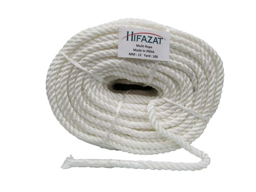 Hifazat Rope, SHGT-MR-W12100, Polypropylene, 12MM x 91.44 Mtrs, White
