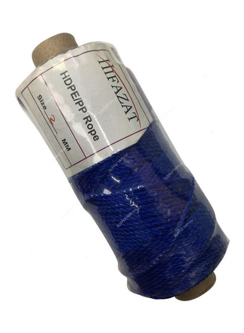 Hifazat Rope, SH-NRBL-2100, Nylon, 2MM x 91.44 Mtrs, Blue