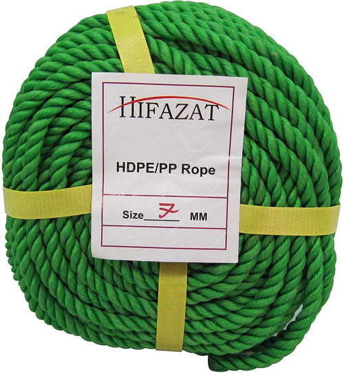 Hifazat Rope, SHGT-NRG-725, Nylon, 7MM x 22.86 Mtrs, Green