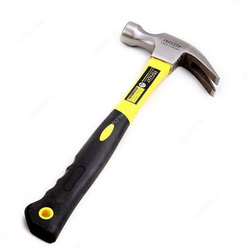 Hifazat Claw Hammer, SHGT-BM-CH12, Forged Steel, 12 Oz, Yellow and Black