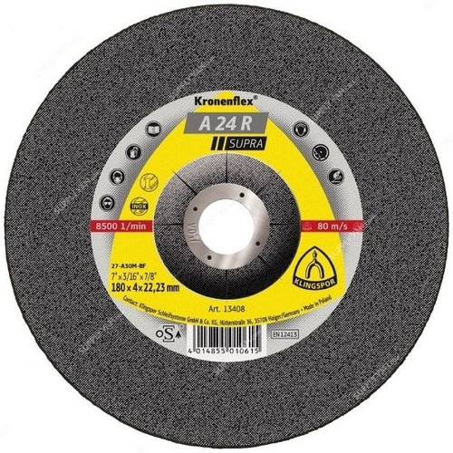Klingspor Grinding Disc, A24R , Kronenflex, Supra, 100 x 4MM