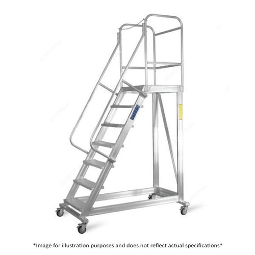 Topman Rolling Staircase, RSAL11, Aluminium, 10+1 Steps