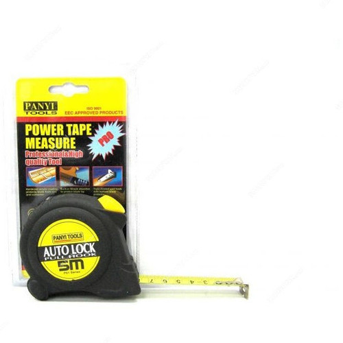 Panyi Measuring Tape, P-SH-P61-5, 5 Mtrs, Yellow and Black