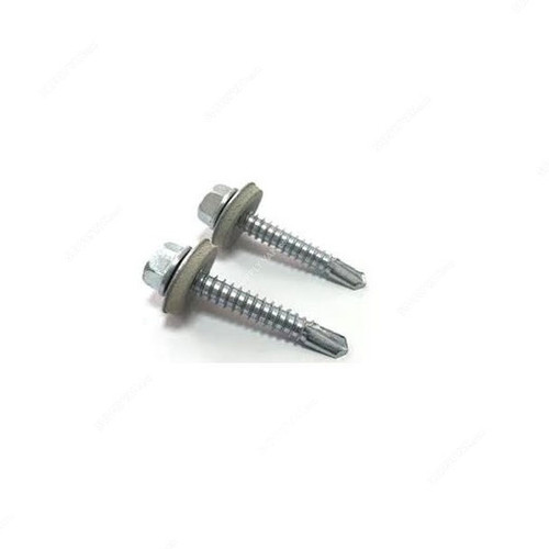 SDS Self Drilling Screw, Zinc Plated, Hex Head, M14 x 4 Inch, 5 Box/Carton