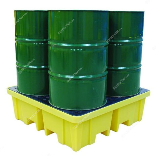 Empteezy Spill Pallet, BP4FW, Plastic, 250 Liters, Yellow