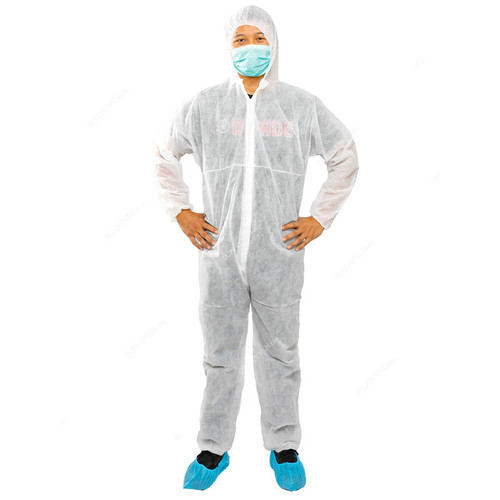 Empiral Disposable Coverall, E107052804, Non Woven Polypropylene, XL, White