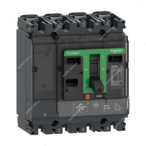Schneider Electric NSX250F Molded Case Circuit Breaker, C25F6TM250C, ComPacT, 4 Pole, 36 kA, 415VAC, 250A