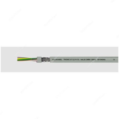 HELUKABEL Flexing Cable, TRONIC-CY, 20 AWG, 350-500V, 2 x 0.5 MM Sq, 5 Mtrs