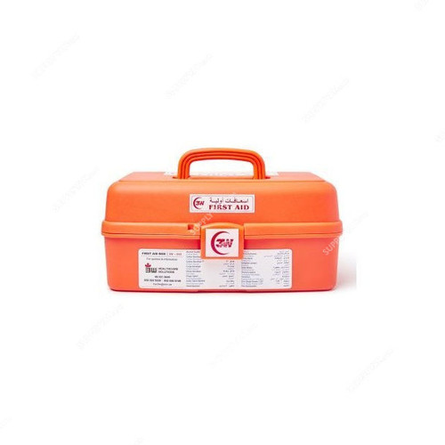 3W First Aid Box, 3W-043, Polypropylene, Orange