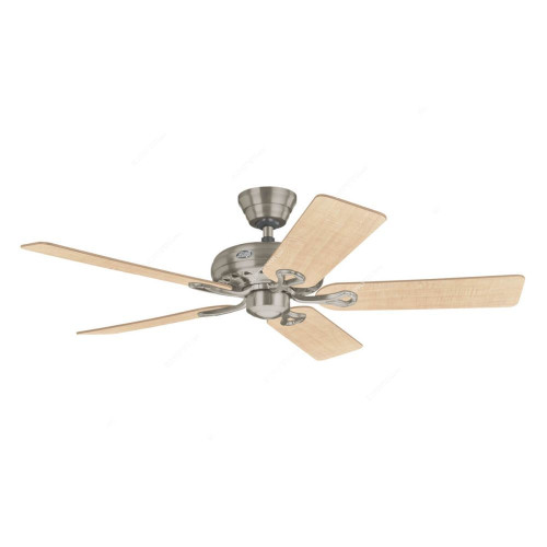 Hunter Ceiling Fan, 24521, Savoy, 5 Blade, 132CM, Brushed Nickel