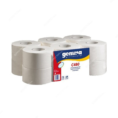 Gemma Toilet Roll, SmartOne, 2 Ply, Mini, 12 Roll/Pack