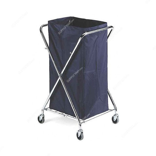Intercare X Laundry Trolley, Chrome, 180 Ltrs