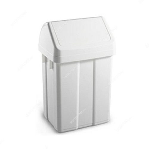 Intercare Patty Trash Bin, Polypropylene, 25 Ltrs, White