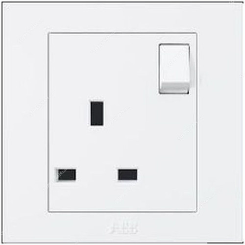 ABB Single Pole Switch Socket, BH229, Kalo, 1 Gang, 13A